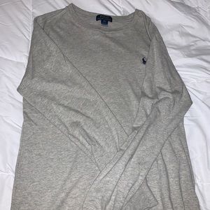 Grey Polo Boys Long Sleeve Tee
